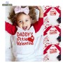 Conyson 2022 Daddy's Little Valentine Kids Girl Boys Clothing Tops Red Love Heart Long Sleeve Print Girls Blouses&Shirts Outfit