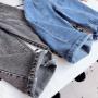 Conyson Kids Girls Wide-legged Jeans Spring Fall Children Loose Straight Soft Denim Pants Chubby Baby Girl High Waist Blue Jeans