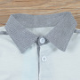 Conyson Wholesale Kids Baby Clothes Summer Causal Outfit Boys Gentlemen Stand Collar Short Sleeves Shirts+Suspender Clothing Set
