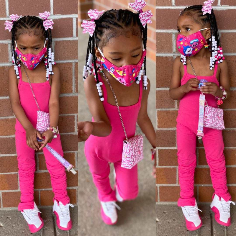Conyson 2022 summer hot sale Little Girl OEM Fashion Pure Colors Solid Soft Cotton Baby Girls Amour Scrunched stack Jumpsuit