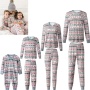 New Christmas Pajamas Set Mommy and Me Elk Print Family Suits Father Mother Kids Homewear Xmas Sleepwear Clothes