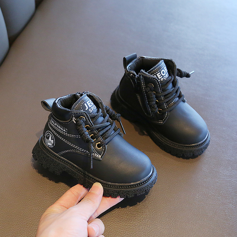 Conyson hot sale winter Korean design waterproof child Non-slip boot kid boy girl Outdoor snow walking warm Martin boot shoes