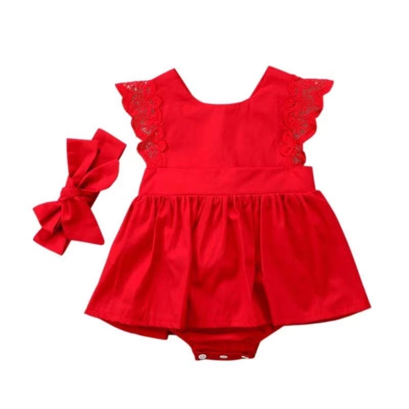 High Quality Korean Boutique Infant Gown Spandex Cotton Long Sleeve Rompers Clothes For Baby