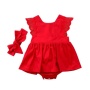 High Quality Korean Boutique Infant Gown Spandex Cotton Long Sleeve Rompers Clothes For Baby