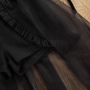Conyson Hot Sale Summer INS Black Vest Net Gauze Dress 2Pcs Sleeveless Skirt Suit Kids Clothes Baby Girl Clothing Set