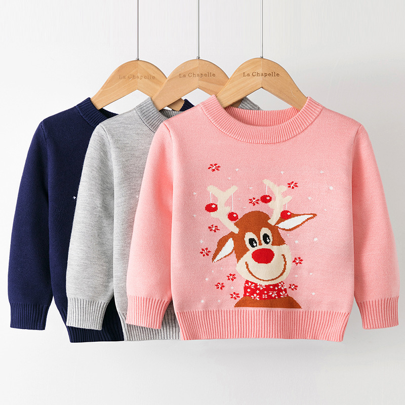 New kids girls Solid Color Knitted Pullover Sweater Candy Color Sweater Pullover Loose Children Casual Sweater Pullover
