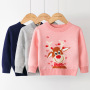 New kids girls Solid Color Knitted Pullover Sweater Candy Color Sweater Pullover Loose Children Casual Sweater Pullover