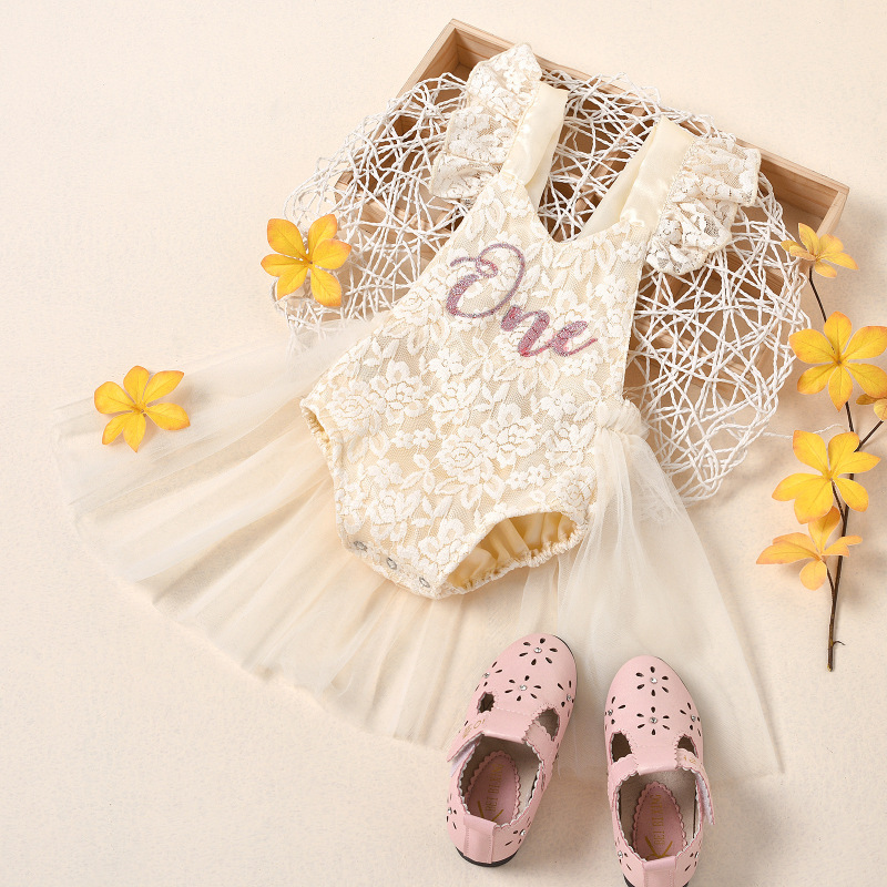 Conyson Lace Summer Cute Kid Baby Girls Romper Lace Off Shoulder Floral Romper Ruffle Bodysuit Jumpsuit girls ruffle Clothes