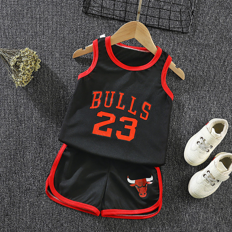 2021 Summer Short Cartoon Print Tops Outfits New Baby Overstock Sports Basketball Children Clothing newborn jersey outfit kid