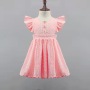 New Conyson High Quality Cotton Kids Summer Casual Party Pinafore Ruffle Shoulder Floral Girls' Dresses 1-9 years