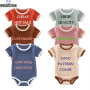 Conyson Custom Summer Hot Sale Wholesale Knitted Stripes Short Sleeve Kids Baby Clothes Ribbed Jumpsuit Unisex Boys Rompers