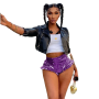 Lady Fashion High Waist Booty Summer Shorts PU Faux Leather Silver Metallic Ruffle Shiny Shorts For Women