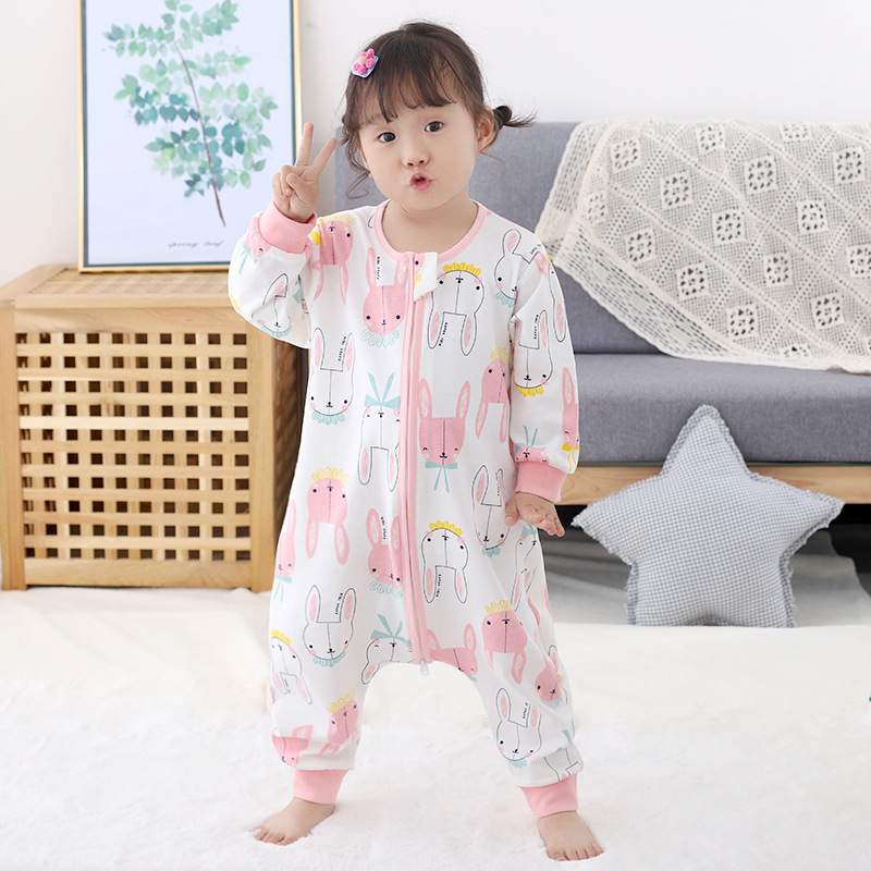 Conyson Infant Printed Cartoon Rompers Newborn Baby Outfit Spring Fall Clothes Kids Boys Girls Cotton Long Sleeve Zipper Romper