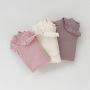 Conyson New Baby Korean Clothes Cotton Cute Pleated Ruffle Collar Long-Sleeved T-shirt Girl Sweet Princess Slim Legging Baby Set