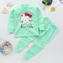 Wholesale Breathable Long Sleeve Kids Sleepwear Cotton Kids Cartoon Pyjamas Korean Kids Pajamas Set