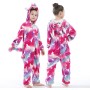 Wholesale Tie Dye  Kids Girl Jumpsuit Pyjamas Kids Cartoon Girls' Sleepwear Kids Unicorn Onesie Flannel Pajamas