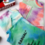 kids custom shirts children short sleeve tie dye gradual change letters boys baby cotton T-shirt summer fashion