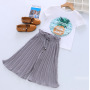 Girls Sets Summer Girls Clothes Pants Outfit Kids Tracksuit Suit Cheap Summer Wholesale Children Print Cartoon Girl Clothing Set