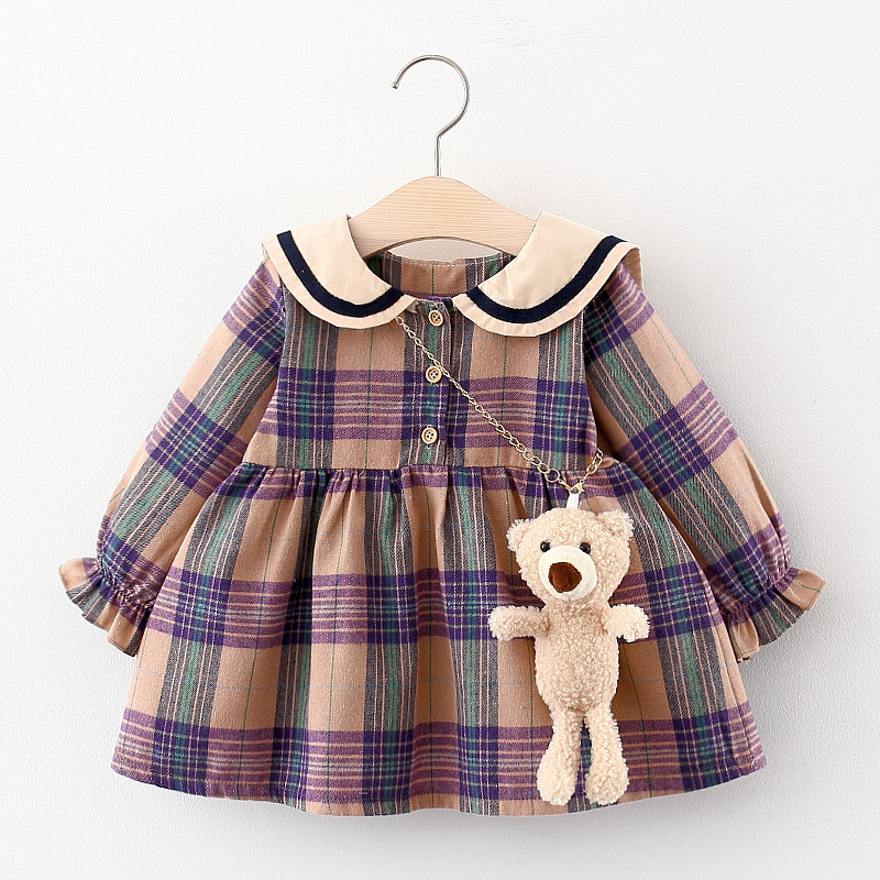Long Sleeve Star Bow Dress Children Mesh Patchwork Baby Girl Princess Dress With Bowknot Solid Fashion Style Casual Dress