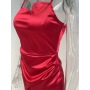 Conyson Delivery Fast Stock Clothing Spring Summer Women's Clothes Solid Color Shirring Design Women's Daily Slip Dress
