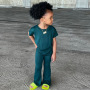 Conyson summer ins popular fashion casual toddler girls t-shirt pants Baby children's pure color suit Kids clothing clothes Sets