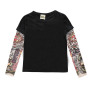 Conyson Bulk Custom Logo Unisex Children's Spring Boy T-shirts Vest Long-sleeved Splicing Hip Pop Style Tattoo Arm Boy Shits