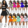 high quality summer Customized logo two Casual ladies t-shirt skirt suit clothing sport clothes tennis set women