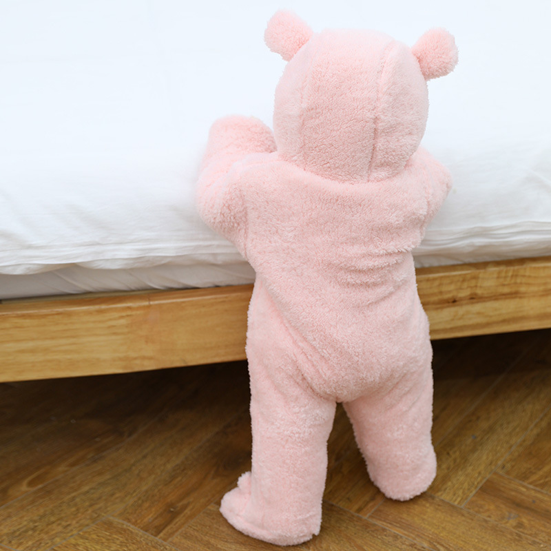 Conyson Infant Unisex Long Sleeve Outfits Winter Clothes Set Cute Bear Thick Warm Outwear Jumpsuit Fleece Baby Hoodie Romper