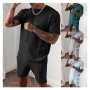 2023 Custom Logo Summer Wholesale Fashion Casual Designer Shorts And Shirt Sweatsuit  Street Wear Two Pieces Men Jogger Sets