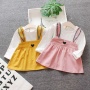 Conyson Wholesale Girls Autumn Dress Children Dress cartoon Fashion Style cotton Baby Toddler Casual Long Sleeve Girl Dress