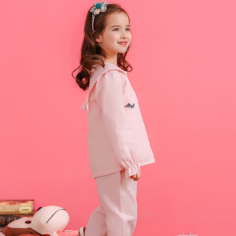 100% Cotton Long Sleeve Cartoon Summer Wholesale Kids Designer Pajamas Sleepwear Set