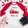 Conyson 2022 Daddy's Little Valentine Kids Girl Boys Clothing Tops Red Love Heart Long Sleeve Print Girls Blouses&Shirts Outfit