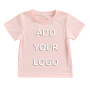 Conyson Customize Summer Unisex Kids Clothes Girls and Boys Pullover Letter Logo Printing Short Sleeves Cotton Children T-shirts
