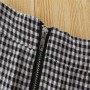 Conyson High Quality Low MOQ Children Summer Baby Girls Solid Bubble Sleeve Tops + Lattice Skirts Little Girl Two Piece Sets
