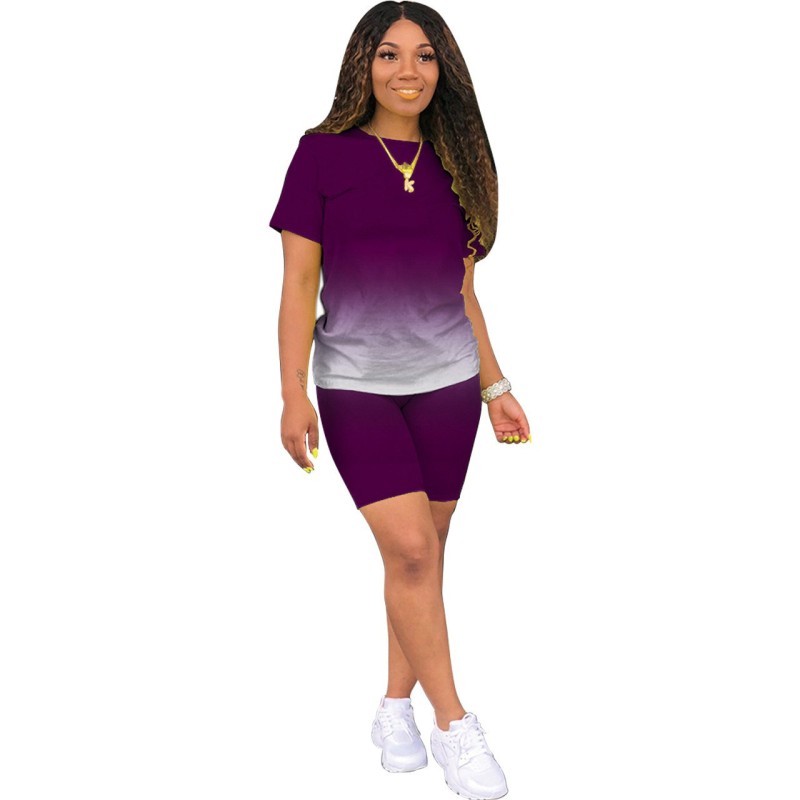 Wholesale Custom Logo Jogger Tracksuit Workout Digital printing Summer Women 2 Pieces Gym Yoga Matching Shorts Fitness Lady Set