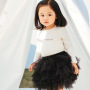 Wholesale A-Line Solid Color Polyester Mesh Fluffy Kids Girls Tutu Pink Ballet Tutu Skirts