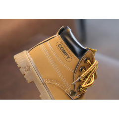 Conyson wholesale good quality kids winter Korean fashion boutique designer little boy girls Outdoor pu leather martin boot