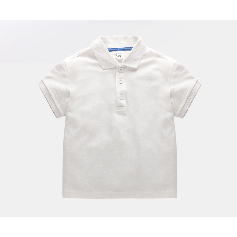 Wholesale High Quality Solid Color Casual Polo Shirt Cotton Children Polo Shirts Customized Short Sleeve Polo Shirt