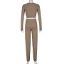 Conyson Wholesale Athletic Clothing Ladies Gym Fitness Sports Workout Yoga Clothes Activewear Seamless Women Crop Top Yoga Set