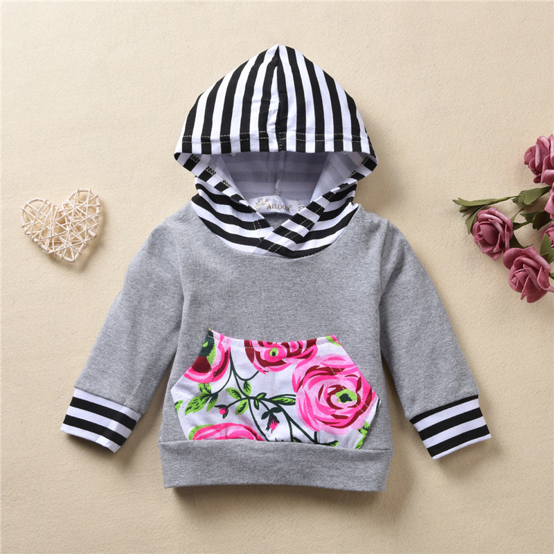 New Style Baby Cotton Knitting Clothing Sets Floral Print Toddler Baby Girl Clothing Sets Baby Tops+pants 2pcs Sets