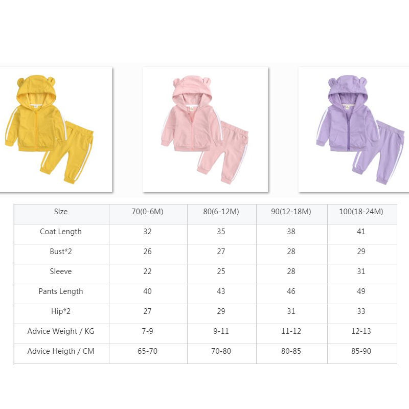 Conyson Spring autumn kids clothing sets baby boy girl cotton casual children's wear 2 pieces lovely clothes set