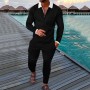 Private Label Bulk Spring 2023 Designer Custom Logo Long Sleeve Street Jogger Sets Men Cufflinks Tracksuit Two Pieces Men Set