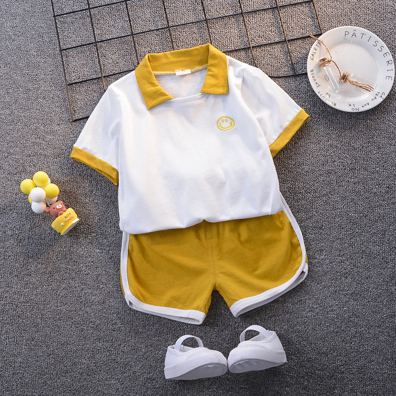 Conyson Wholesale Handsome Korean Kids Clothing Suits T-shirt and Pants 2 Pcs Boys and Girls Infant Unisex Summer Clothing Sets