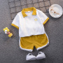 Conyson Wholesale Handsome Korean Kids Clothing Suits T-shirt and Pants 2 Pcs Boys and Girls Infant Unisex Summer Clothing Sets