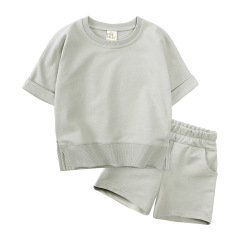 Conyson New Arrival 2023 Toddler Casual Summer Kids Tales 2 Pieces Short Sleeves Boys And Girls Clothing Jogger 1-7Y Kids Sets