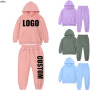 Conyson wholesale Casual Outdoor Kids designer clothes Suit Customize logo made Boys Girls 2Pcs Unisex children clothing Sets