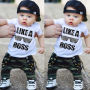 Conyson summer infant Boy Casual tshirt 2 Pieces short Toddler baby children camouflage color kid Pant wear Fashion clothes Set