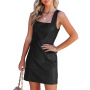 Summer Fashion Party Sleeveless Pu Leather Clothes Ladies Night Elegant Vintage Sexy Evening Dresses Summer Women Party Dress