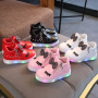 Conyson Children Glowing Sneakers Kid Princess Bow for Girls LED Shoes Cute Baby Sneakers with Glowing Lighted Shoes