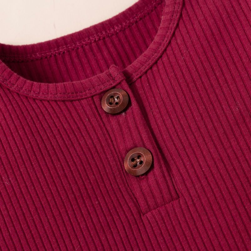 Baby Girl Casual Solid Color Clothes Suit Plain Pullover Sweatshirts Toddler Baby Pullover And Trousers Set